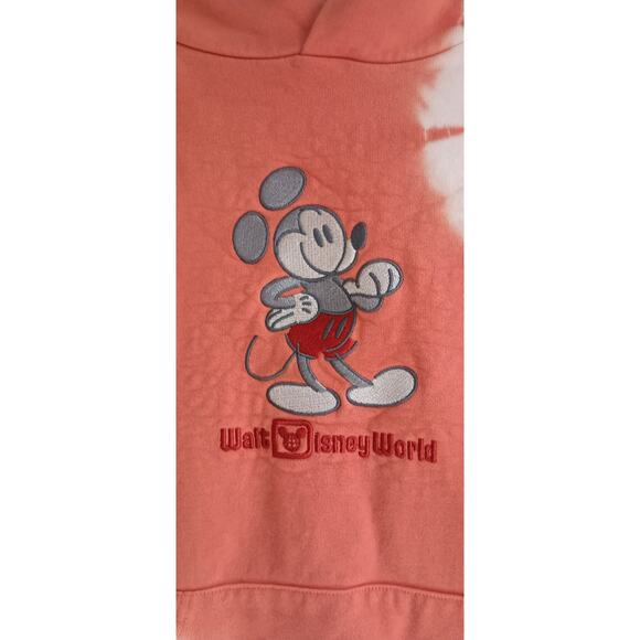 Walt Disney World Orange Tie Dye Sweatshirt/ Hoodie Size Small Genuine Mouseware - Picture 3 of 11
